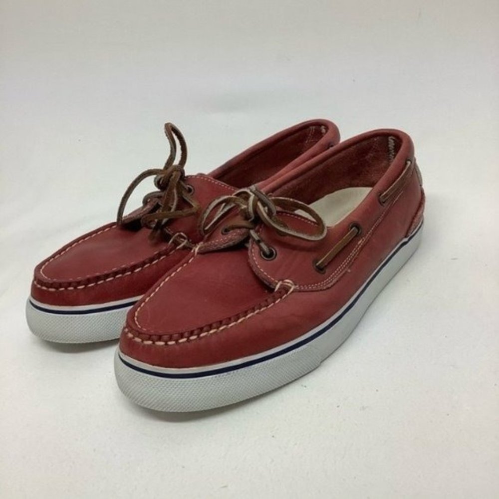 Cole Haan Size 9 Boat Deck Red Leather Moccasins